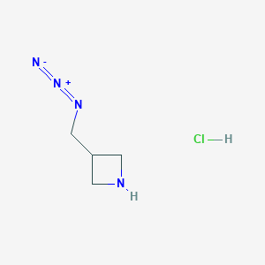 molecular formula C4H9ClN4 B2787763 3-(Azidomethyl)azetidine hydrochloride CAS No. 1864061-04-0