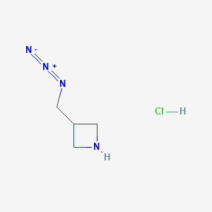molecular formula C4H9ClN4 B2787763 3-(Azidomethyl)azetidine;hydrochloride CAS No. 1864061-04-0