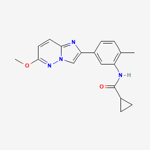 molecular formula C18H18N4O2 B2787766 N-(5-(6-methoxyimidazo[1,2-b]pyridazin-2-yl)-2-methylphenyl)cyclopropanecarboxamide CAS No. 955538-66-6