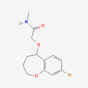 molecular formula C13H16BrNO3 B2787767 2-[(8-Bromo-2,3,4,5-tetrahydro-1-benzoxepin-5-yl)oxy]-N-methylacetamide CAS No. 2241140-61-2