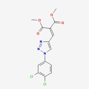 dimethyl 2-{[1-(3,4-dichlorophenyl)-1H-1,2,3-triazol-4-yl]methylene}malonate