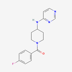 molecular formula C16H17FN4O B2787803 N-[1-(4-fluorobenzoyl)piperidin-4-yl]pyrimidin-4-amine CAS No. 2415534-47-1