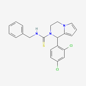 molecular formula C21H19Cl2N3S B2787806 N-benzyl-1-(2,4-dichlorophenyl)-3,4-dihydropyrrolo[1,2-a]pyrazine-2(1H)-carbothioamide CAS No. 393825-24-6