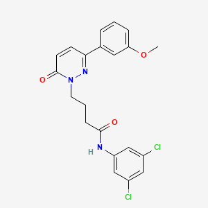 molecular formula C21H19Cl2N3O3 B2787809 N-(3,5-dichlorophenyl)-4-(3-(3-methoxyphenyl)-6-oxopyridazin-1(6H)-yl)butanamide CAS No. 953186-28-2