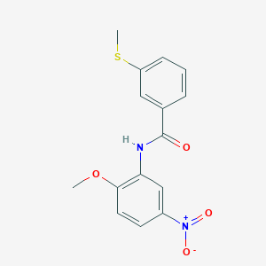 molecular formula C15H14N2O4S B2787820 N-(2-methoxy-5-nitrophenyl)-3-(methylsulfanyl)benzamide CAS No. 896342-92-0