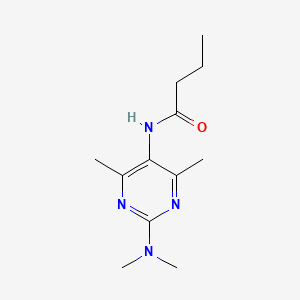 molecular formula C12H20N4O B2787848 N-[2-(DIMETHYLAMINO)-4,6-DIMETHYLPYRIMIDIN-5-YL]BUTANAMIDE CAS No. 1448053-90-4