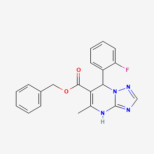 molecular formula C20H17FN4O2 B2787866 Benzyl 7-(2-fluorophenyl)-5-methyl-4,7-dihydro-[1,2,4]triazolo[1,5-a]pyrimidine-6-carboxylate CAS No. 681471-80-7