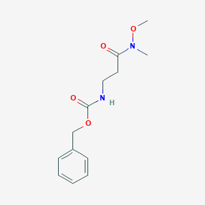 molecular formula C13H18N2O4 B2787873 benzyl N-{2-[methoxy(methyl)carbamoyl]ethyl}carbamate CAS No. 1636893-96-3