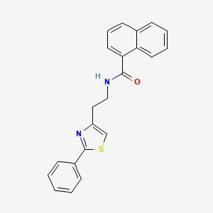 molecular formula C22H18N2OS B2787874 N-[2-(2-phenyl-1,3-thiazol-4-yl)ethyl]naphthalene-1-carboxamide CAS No. 863513-04-6
