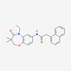 molecular formula C25H26N2O3 B2787906 N-(5-ethyl-3,3-dimethyl-4-oxo-2,3,4,5-tetrahydro-1,5-benzoxazepin-7-yl)-2-(naphthalen-1-yl)acetamide CAS No. 921863-16-3