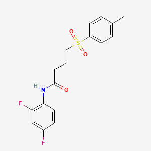 molecular formula C17H17F2NO3S B2787910 N-(2,4-difluorophenyl)-4-tosylbutanamide CAS No. 922984-69-8