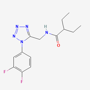 molecular formula C14H17F2N5O B2787941 N-((1-(3,4-difluorophenyl)-1H-tetrazol-5-yl)methyl)-2-ethylbutanamide CAS No. 941874-77-7