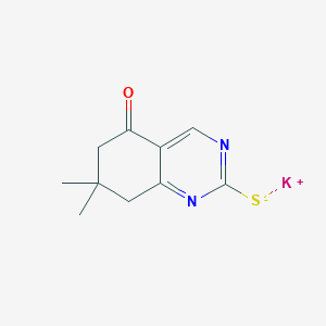 molecular formula C10H11KN2OS B2787948 Potassium (7,7-dimethyl-5-oxo-5,6,7,8-tetrahydroquinazolin-2-yl)sulfanide CAS No. 1909308-99-1