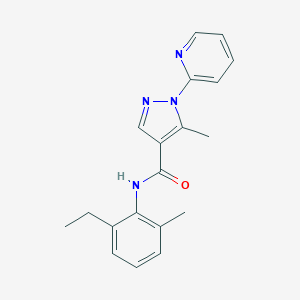 molecular formula C19H20N4O B278795 N-(2-ethyl-6-methylphenyl)-5-methyl-1-(2-pyridinyl)-1H-pyrazole-4-carboxamide 
