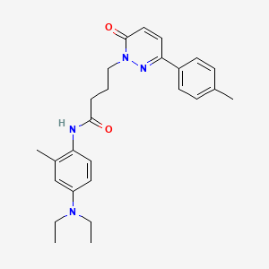 molecular formula C26H32N4O2 B2788007 N-(4-(diethylamino)-2-methylphenyl)-4-(6-oxo-3-(p-tolyl)pyridazin-1(6H)-yl)butanamide CAS No. 946216-90-6