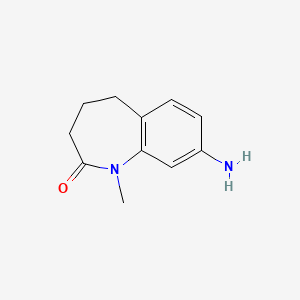 molecular formula C11H14N2O B2788021 8-Amino-1-methyl-1,3,4,5-tetrahydro-benzo[B]azepin-2-one CAS No. 144583-94-8