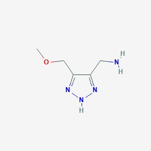 molecular formula C5H10N4O B2788034 [5-(methoxymethyl)-1H-1,2,3-triazol-4-yl]methanamine CAS No. 120829-18-7