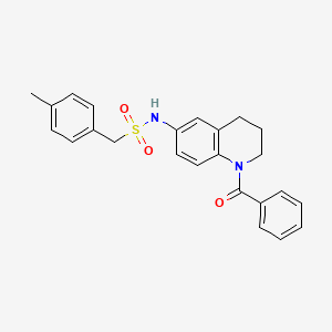 molecular formula C24H24N2O3S B2788057 N-(1-benzoyl-1,2,3,4-tetrahydroquinolin-6-yl)-1-(p-tolyl)methanesulfonamide CAS No. 946334-37-8