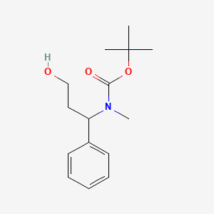 molecular formula C15H23NO3 B2788095 Tert-butyl (3-hydroxy-1-phenylpropyl)methylcarbamate CAS No. 1033226-57-1