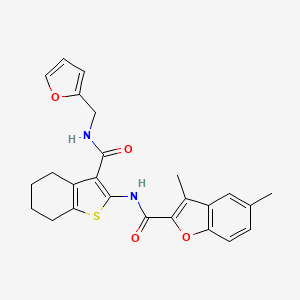 N-[3-(furan-2-ylmethylcarbamoyl)-4,5,6,7-tetrahydro-1-benzothiophen-2-yl]-3,5-dimethyl-1-benzofuran-2-carboxamide