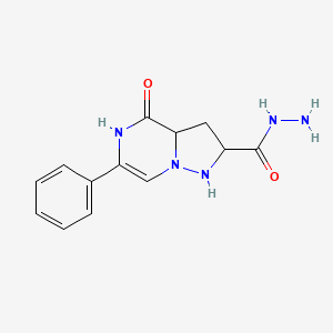 4-oxo-6-phenyl-2,3,3a,5-tetrahydro-1H-pyrazolo[1,5-a]pyrazine-2-carbohydrazide