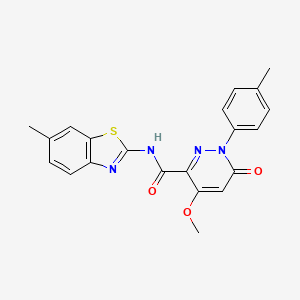 4-methoxy-N-(6-methyl-1,3-benzothiazol-2-yl)-1-(4-methylphenyl)-6-oxopyridazine-3-carboxamide