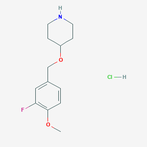 4-[(3-Fluoro-4-methoxyphenyl)methoxy]piperidine;hydrochloride