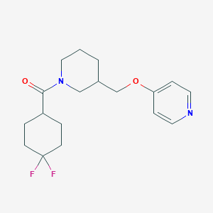 B2788134 (4,4-Difluorocyclohexyl)-[3-(pyridin-4-yloxymethyl)piperidin-1-yl]methanone CAS No. 2379953-46-3