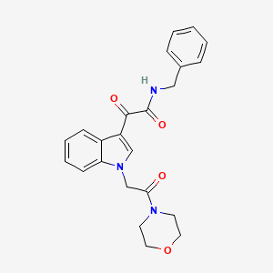 molecular formula C23H23N3O4 B2788141 N-benzyl-2-{1-[2-(morpholin-4-yl)-2-oxoethyl]-1H-indol-3-yl}-2-oxoacetamide CAS No. 872856-85-4