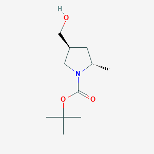 molecular formula C11H21NO3 B2788183 tert-butyl (2S,4S)-4-(hydroxymethyl)-2-methylpyrrolidine-1-carboxylate CAS No. 2306246-68-2