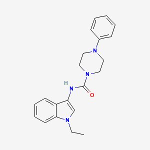 molecular formula C21H24N4O B2788209 N-(1-ethyl-1H-indol-3-yl)-4-phenylpiperazine-1-carboxamide CAS No. 922939-74-0