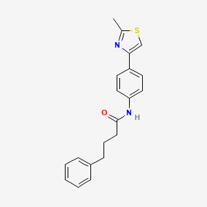 molecular formula C20H20N2OS B2788221 N-[4-(2-methyl-1,3-thiazol-4-yl)phenyl]-4-phenylbutanamide CAS No. 832687-85-1
