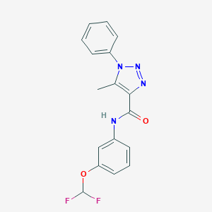 molecular formula C17H14F2N4O2 B278826 N-[3-(difluoromethoxy)phenyl]-5-methyl-1-phenyl-1H-1,2,3-triazole-4-carboxamide 