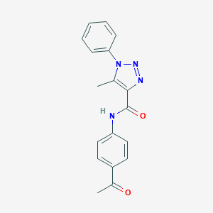 molecular formula C18H16N4O2 B278828 N-(4-acetylphenyl)-5-methyl-1-phenyl-1H-1,2,3-triazole-4-carboxamide 