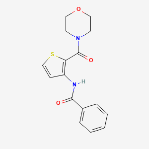 molecular formula C16H16N2O3S B2788310 N-[2-(morpholine-4-carbonyl)thiophen-3-yl]benzamide CAS No. 692732-69-7