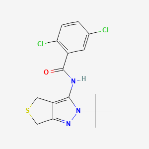 molecular formula C16H17Cl2N3OS B2788326 N-{2-tert-butyl-2H,4H,6H-thieno[3,4-c]pyrazol-3-yl}-2,5-dichlorobenzamide CAS No. 392255-88-8