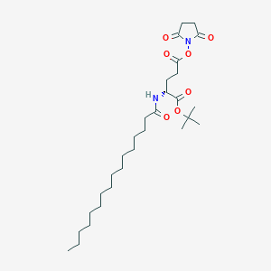 molecular formula C29H50N2O7 B2788343 Palm-D-Glu(OSu)-OtBu CAS No. 240133-35-1