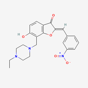 (Z)-7-((4-ethylpiperazin-1-yl)methyl)-6-hydroxy-2-(3-nitrobenzylidene)benzofuran-3(2H)-one