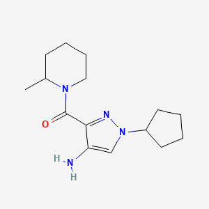 1-Cyclopentyl-3-[(2-methylpiperidin-1-yl)carbonyl]-1H-pyrazol-4-amine