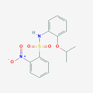 molecular formula C15H16N2O5S B2788357 N-(2-isopropoxyphenyl)-2-nitrobenzenesulfonamide CAS No. 295362-08-2