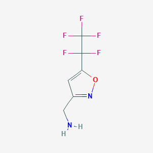 [5-(Pentafluoroethyl)-1,2-oxazol-3-yl]methanamine