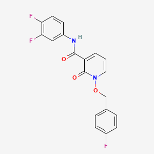 molecular formula C19H13F3N2O3 B2788400 N-(3,4-difluorophenyl)-1-[(4-fluorophenyl)methoxy]-2-oxo-1,2-dihydropyridine-3-carboxamide CAS No. 868678-50-6