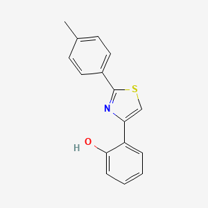 molecular formula C16H13NOS B2788407 2-(4-Tolyl)-4-(2-hydroxyphenyl)thiazole CAS No. 1965305-04-7