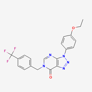 3-(4-Ethoxyphenyl)-6-[[4-(trifluoromethyl)phenyl]methyl]triazolo[4,5-d]pyrimidin-7-one