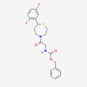 Benzyl (2-(7-(2,5-difluorophenyl)-1,4-thiazepan-4-yl)-2-oxoethyl)carbamate