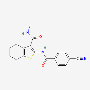2-(4-cyanobenzamido)-N-methyl-4,5,6,7-tetrahydrobenzo[b]thiophene-3-carboxamide