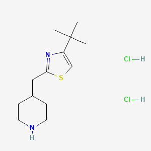 4-[(4-Tert-butyl-1,3-thiazol-2-yl)methyl]piperidine dihydrochloride