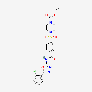 Ethyl 4-((4-((5-(2-chlorophenyl)-1,3,4-oxadiazol-2-yl)carbamoyl)phenyl)sulfonyl)piperazine-1-carboxylate