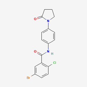 5-bromo-2-chloro-N-(4-(2-oxopyrrolidin-1-yl)phenyl)benzamide