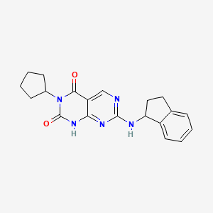 3-cyclopentyl-7-(2,3-dihydro-1H-inden-1-ylamino)pyrimido[4,5-d]pyrimidine-2,4(1H,3H)-dione